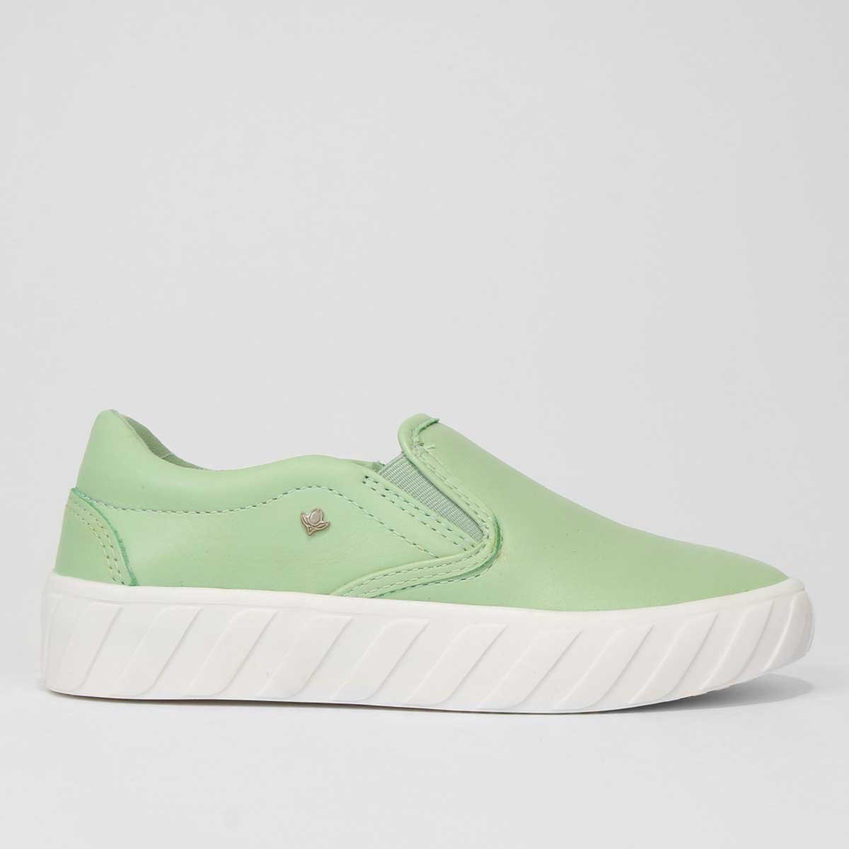 Tênis Couro Cravo e Canela Slip On Feminino - Verde escuro Menor preço em Tênis Couro Cravo e Canela Slip On Feminino - Verde escuro