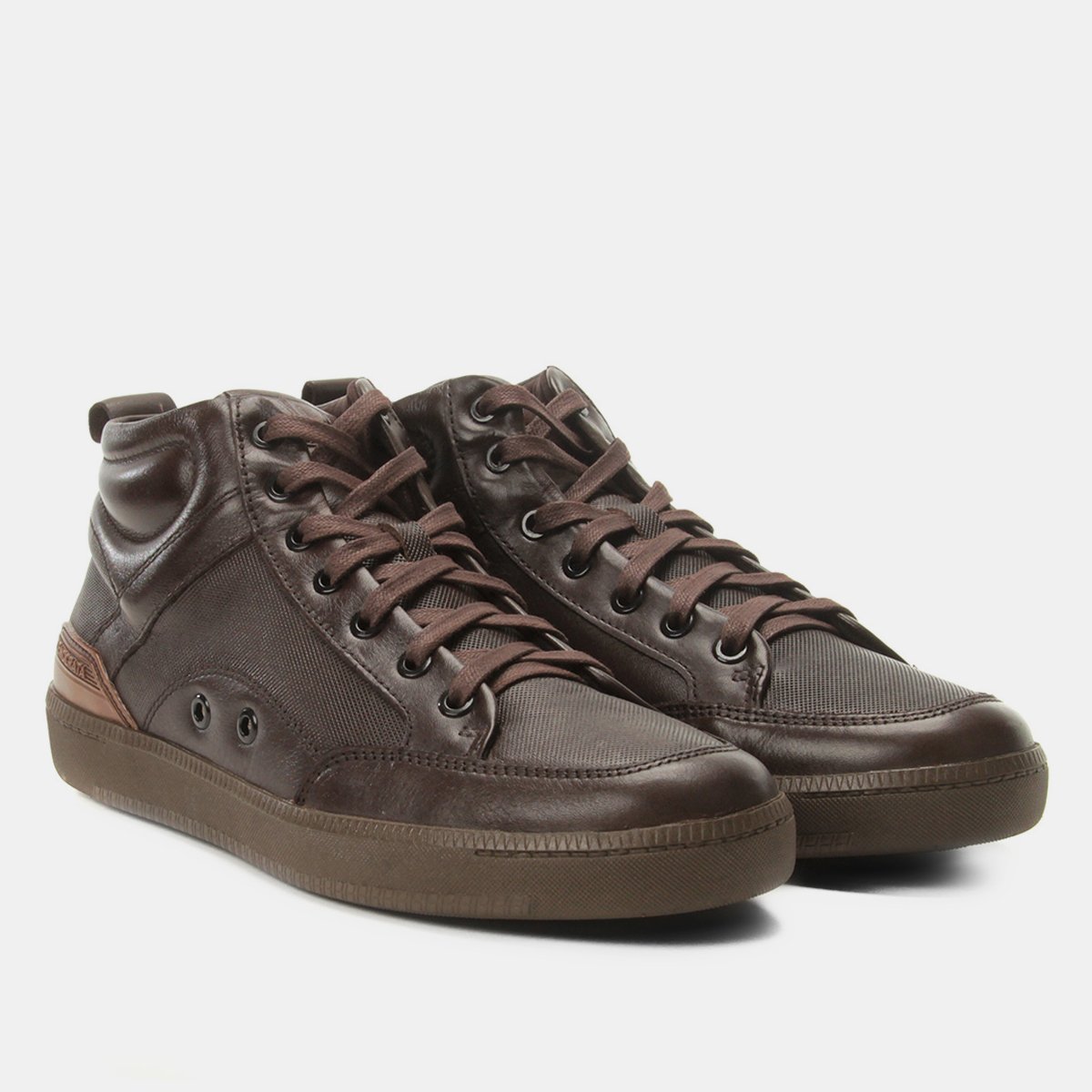 Tênis Couro Democrata Cano Alto Masculino - Tabaco é ruim? Tênis Couro Democrata Cano Alto Masculino - Tabaco é boa?