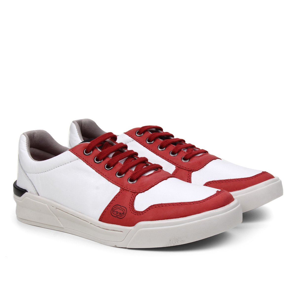 Tênis Couro Ecko Logo Masculino - Vermelho+Preto Menor preço em Tênis Couro Ecko Logo Masculino - Vermelho+Preto