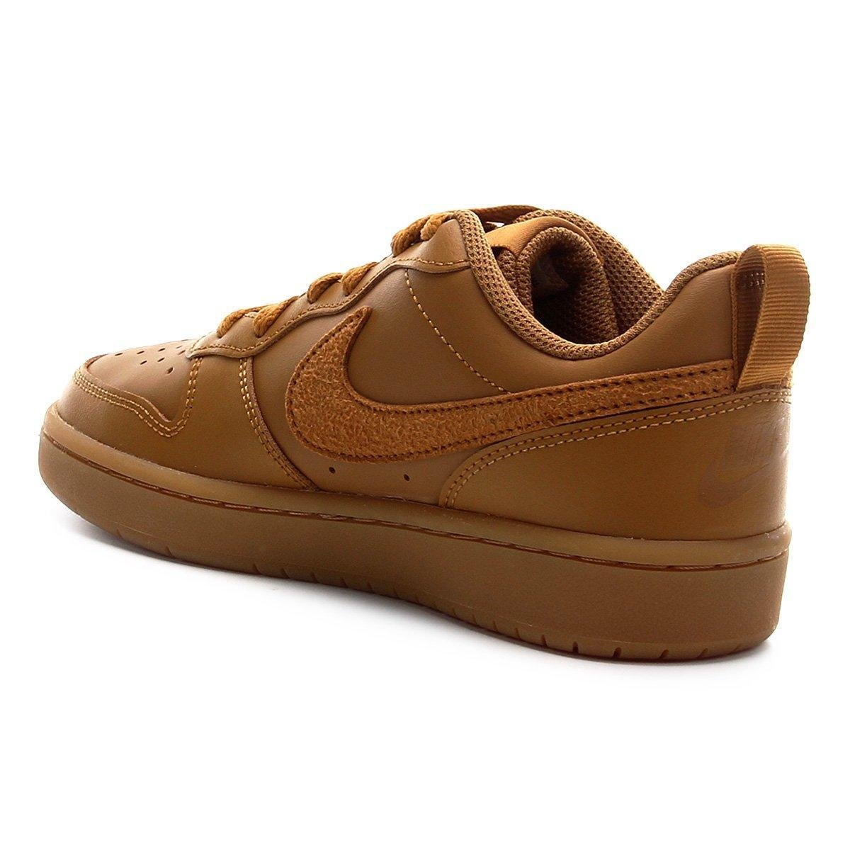 nike marrom couro