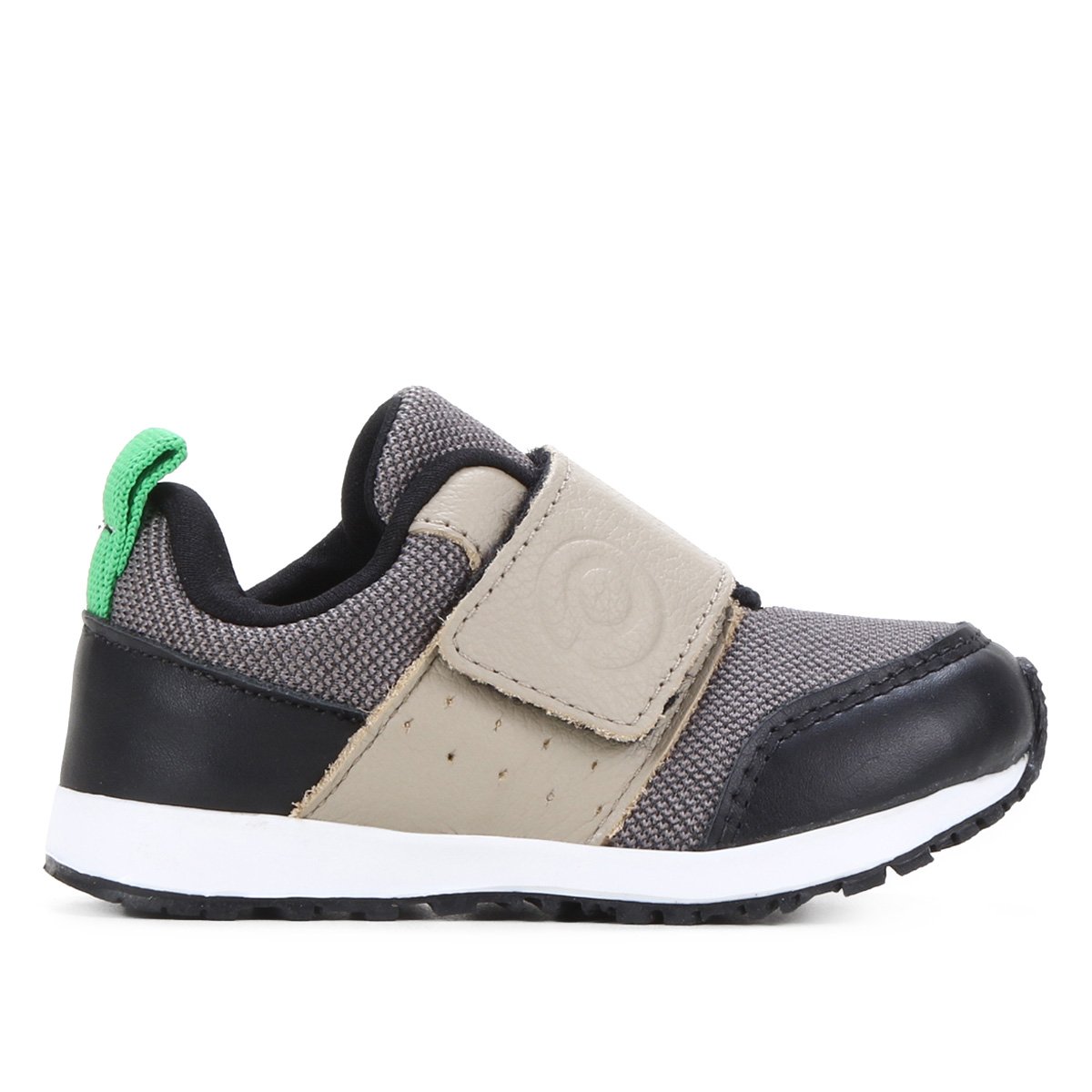 Tênis Couro Infantil Ortopé Jogger Jr Masculino - Cinza+Preto Menor preço em Tênis Couro Infantil Ortopé Jogger Jr Masculino - Cinza+Preto