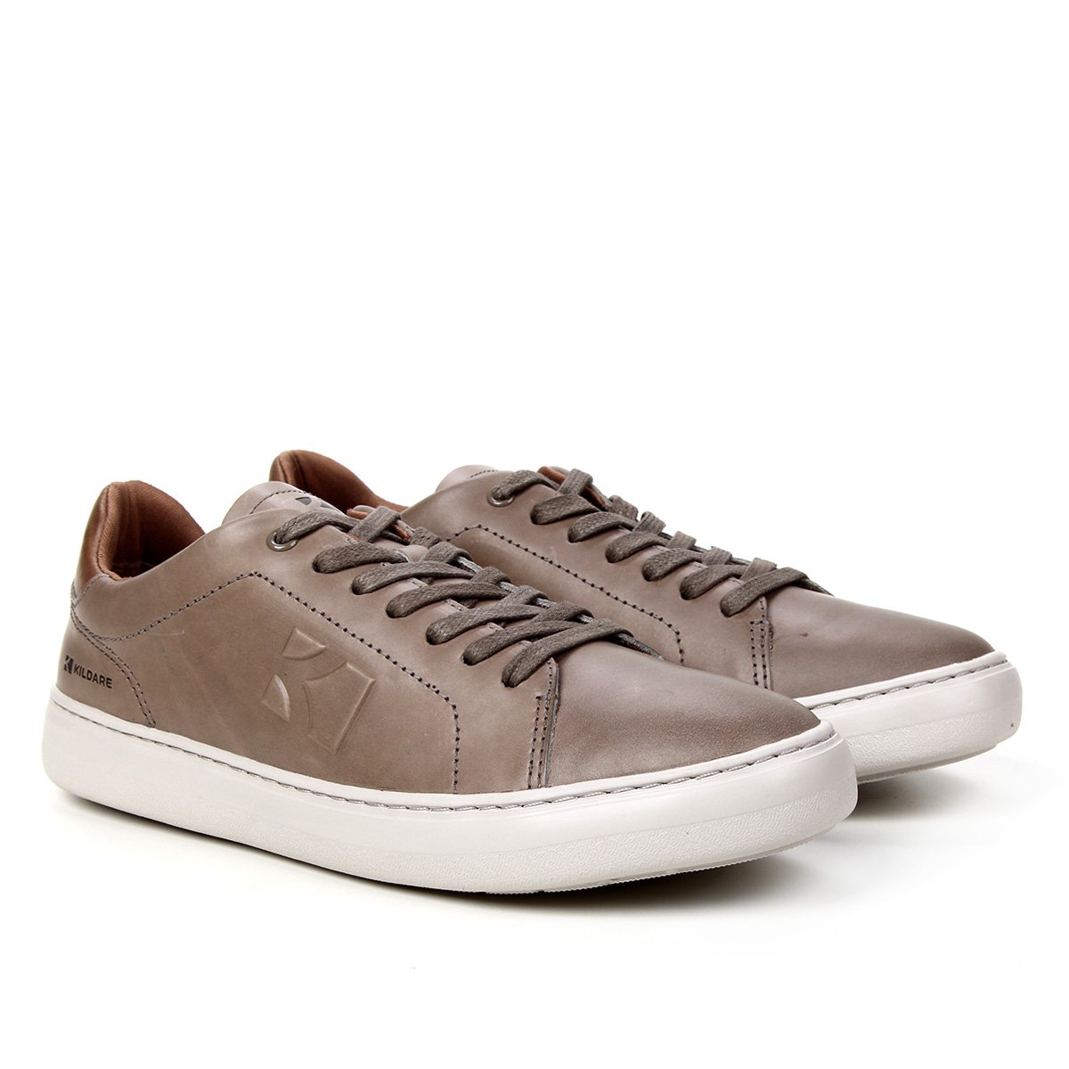 Tênis Couro Kildare Lander Masculino - Creme Menor preço em Tênis Couro Kildare Lander Masculino - Creme