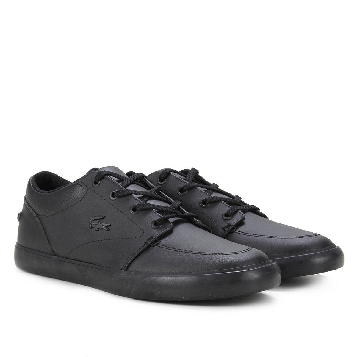 Tênis Couro Lacoste Bayliss Masculino - Preto Menor preço em Tênis Couro Lacoste Bayliss Masculino - Preto