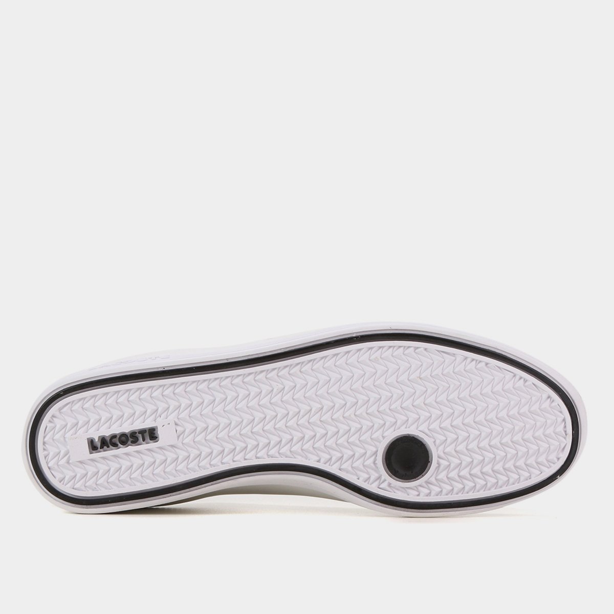 Tênis Couro Lacoste Graduate Masculino - Branco+Preto | Zattini