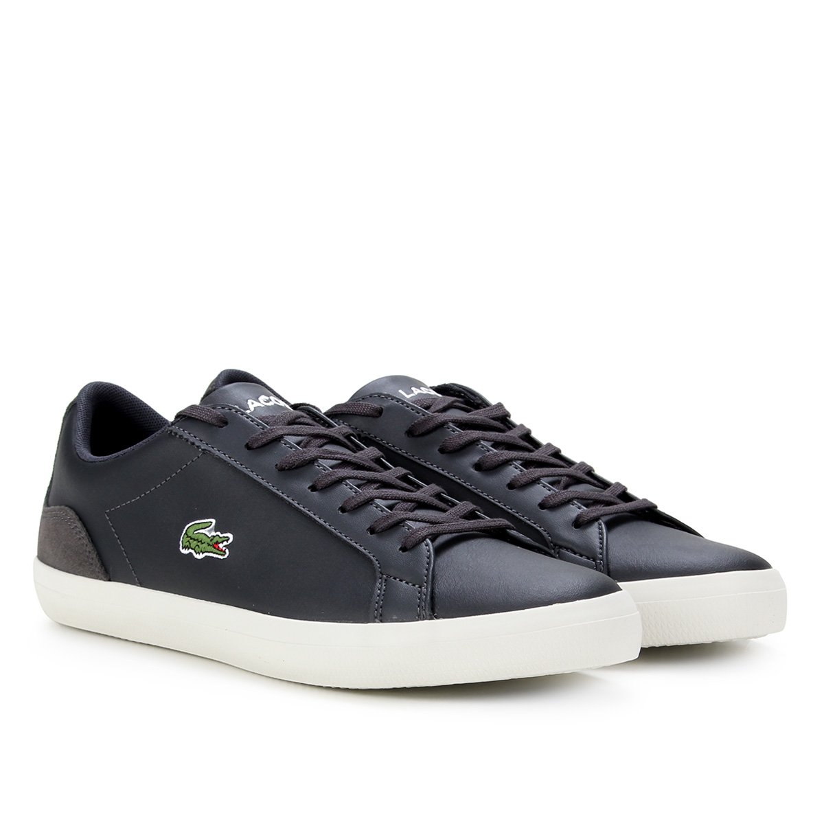 Tênis Couro Lacoste Lerond Masculino - Cinza+Branco é ruim? Tênis Couro Lacoste Lerond Masculino - Cinza+Branco é boa?