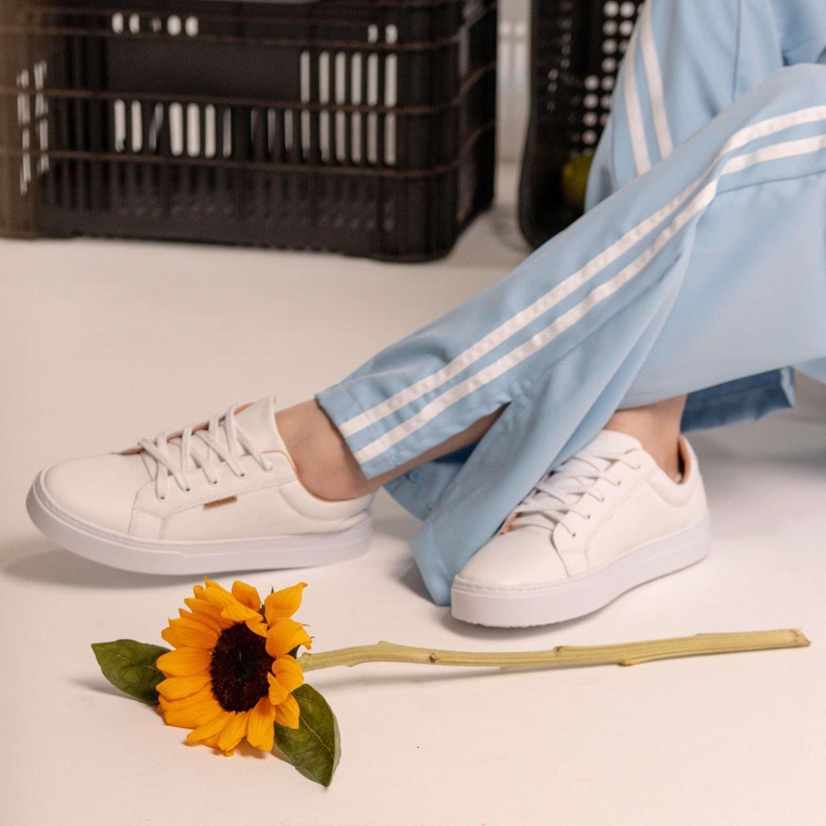 Couro Branco Tenis De Couro Feminino Confortavel Tênis Feminino Em