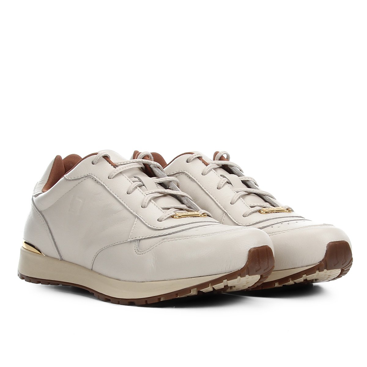 Tênis Couro Luz da Lua Jogging Feminino - Off White | Zattini