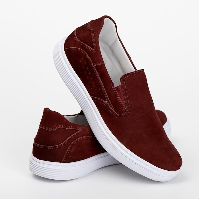 Tênis Couro Masculino Slip on Calce Fácil Conforto