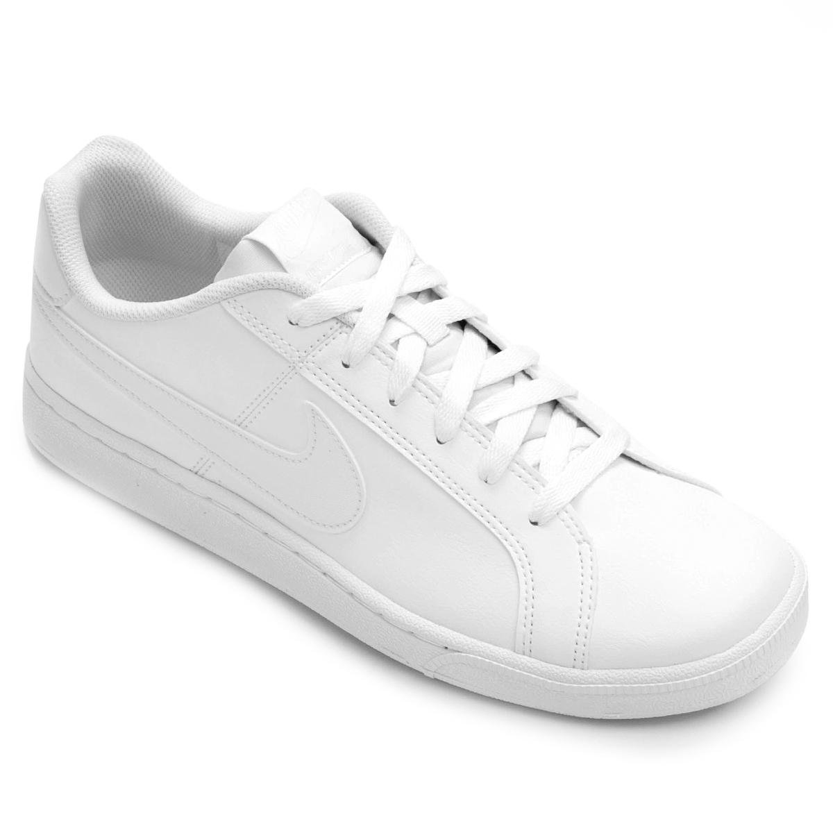 Tênis Couro Nike Court Royale Masculino - Branco Menor preço em Tênis Couro Nike Court Royale Masculino - Branco