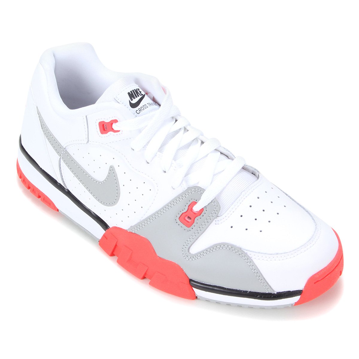 Tênis Couro Nike Cross Trainer Low Masculino - Branco+Grafite Menor preço em Tênis Couro Nike Cross Trainer Low Masculino - Branco+Grafite