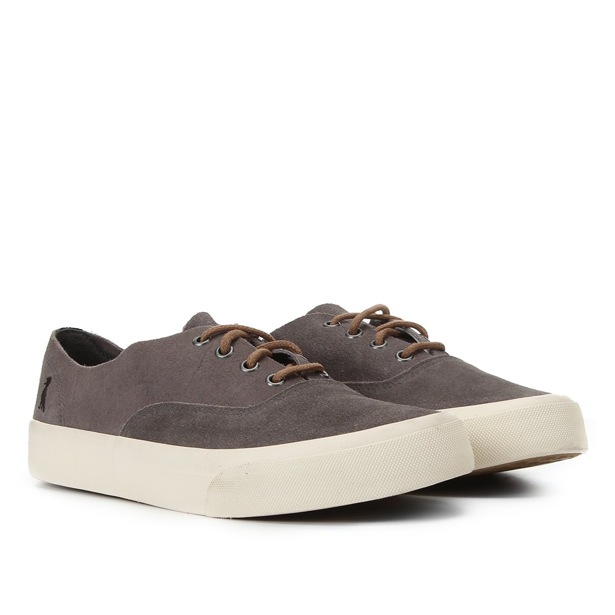Tênis Couro Reserva Masculino - Cinza Menor preço em Tênis Couro Reserva Masculino - Cinza
