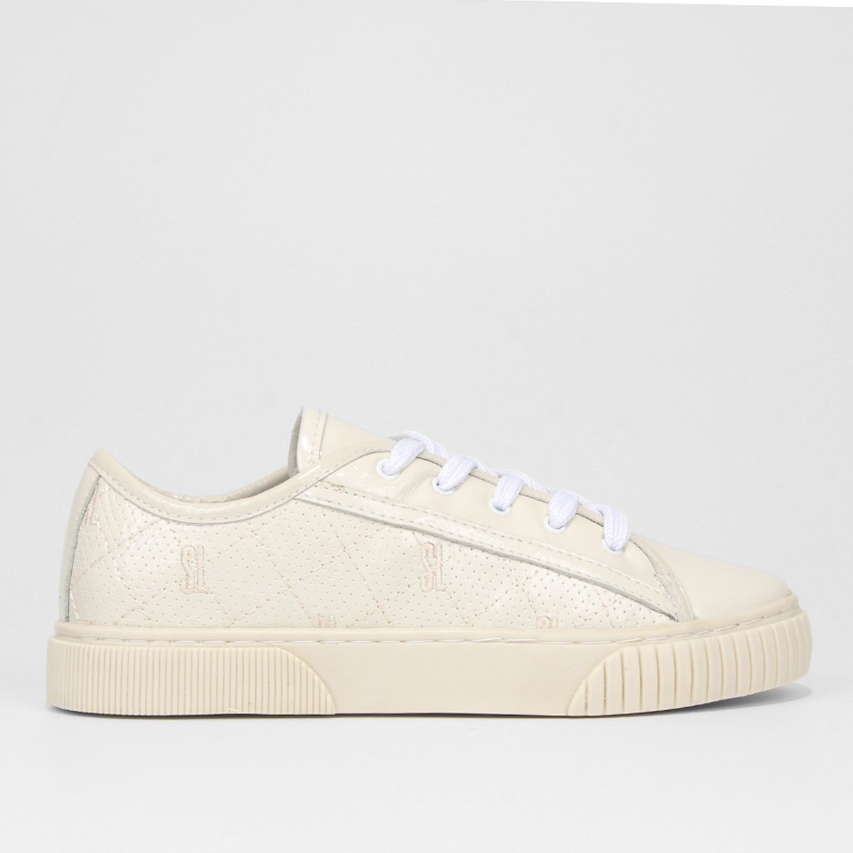 Tênis Couro Santa Lolla Show Nuvem Verniz Feminino - Branco Menor preço em Tênis Couro Santa Lolla Show Nuvem Verniz Feminino - Branco