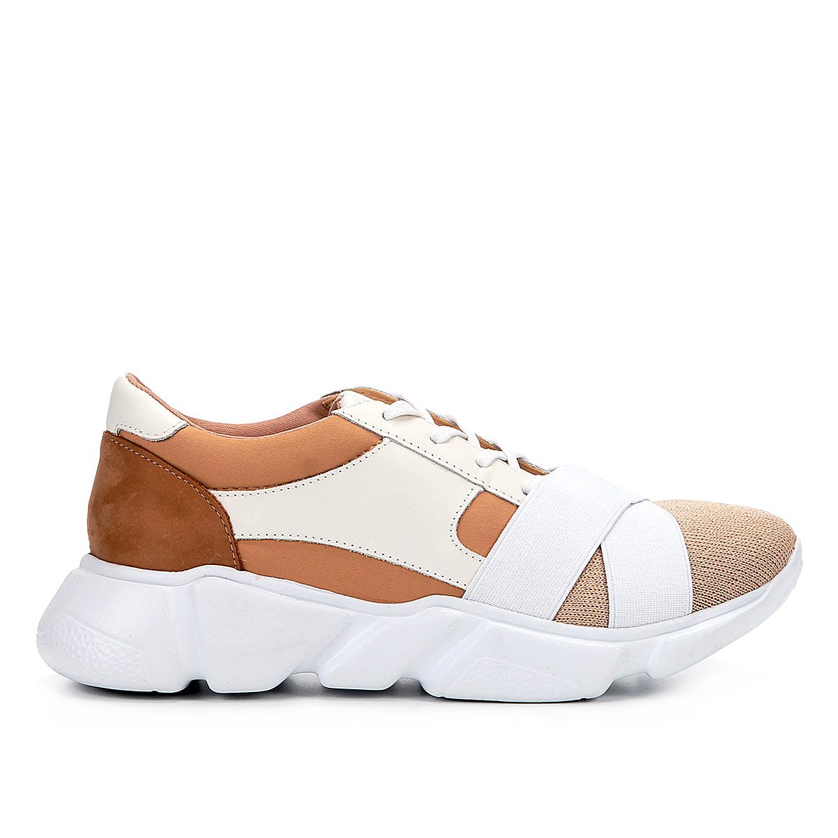 tenis couro marrom feminino