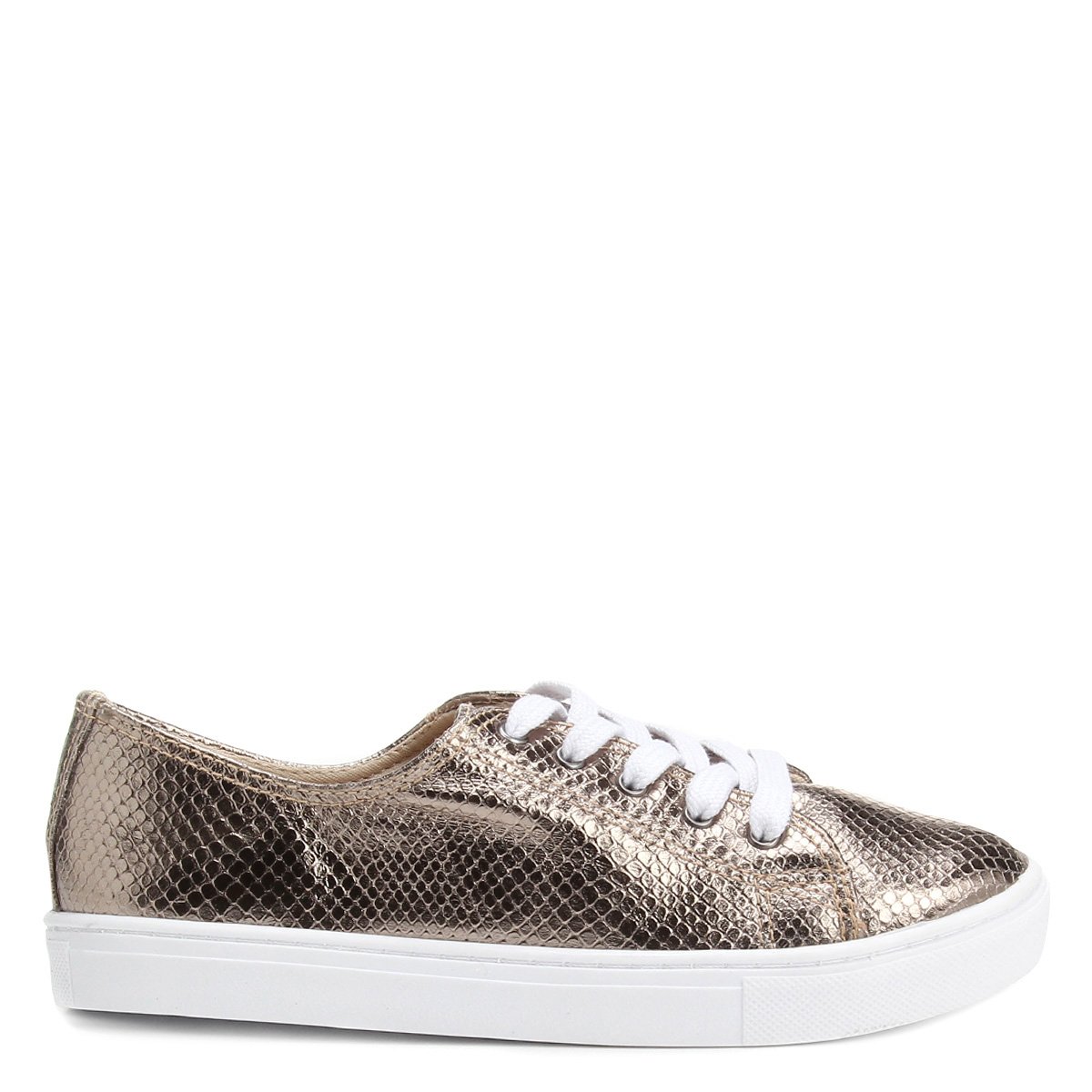 tênis metalizado feminino