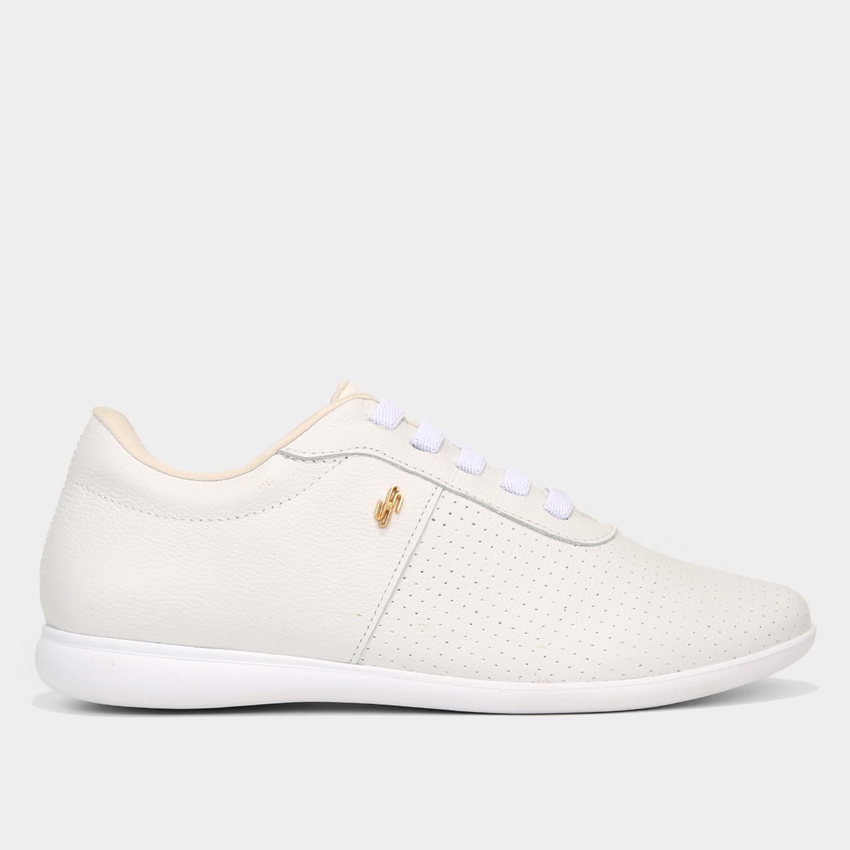 Tênis Couro Usaflex Feminino - Branco Menor preço em Tênis Couro Usaflex Feminino - Branco