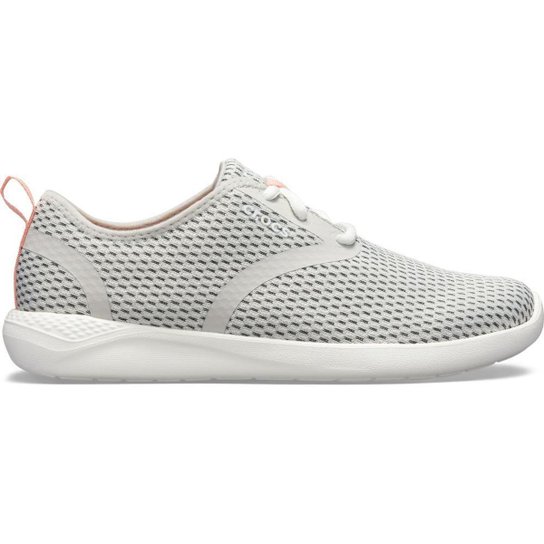 T nis Crocs Literide Mesh Lace W Pearl White white Cinza Zattini t-nis-crocs-literide-mesh-lace-w-pearl-white-white-cinza-zattini