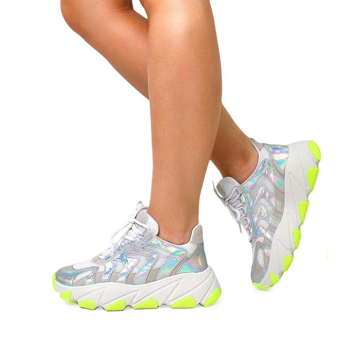 tenis chunky holografico