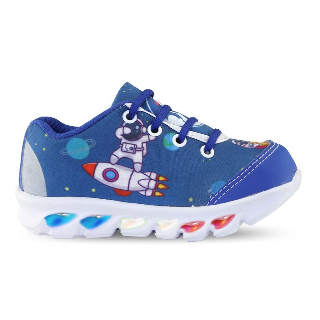 tenis de led infantil masculino astronauta com luzinha meninos