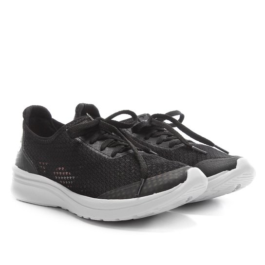 Tênis Dijean Jogging Tela Feminino - Preto