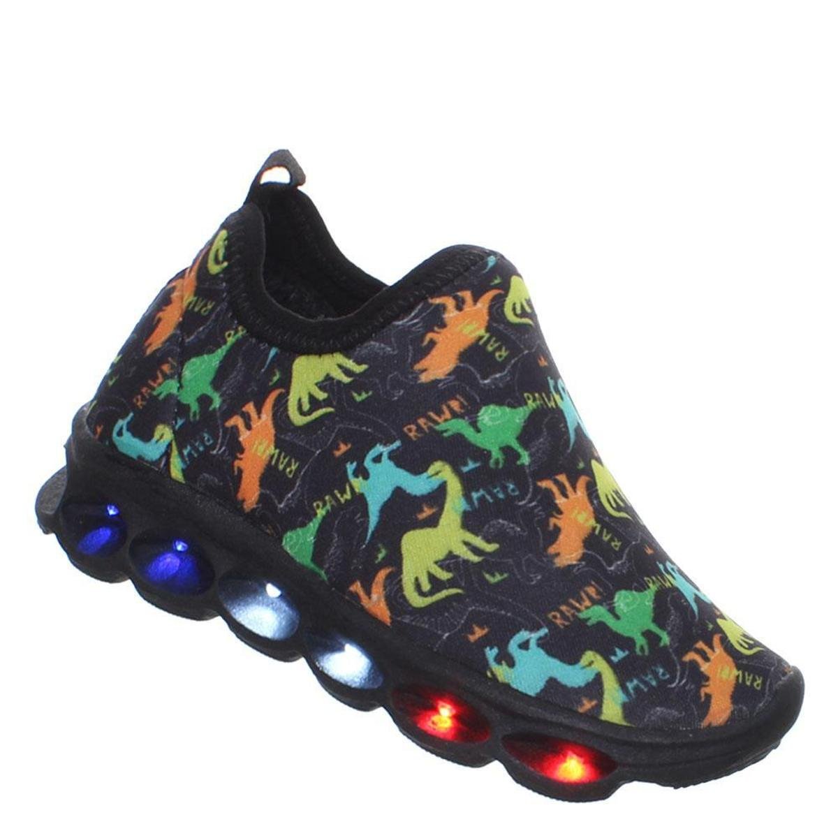 Sapato Infantil Masculino Tênis Com Luz De Led Infantil