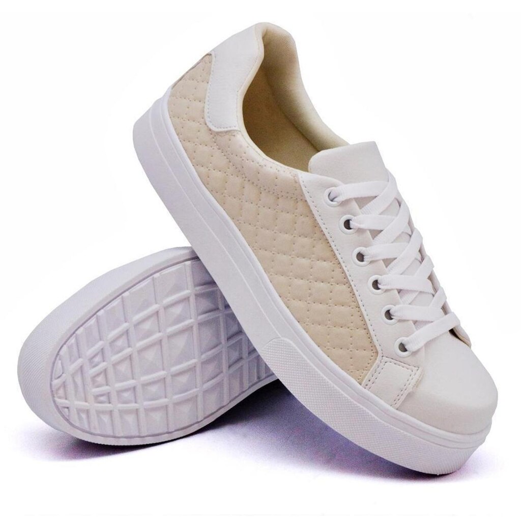 Tênis Dk Uze Shoes Cadarço Sola Leve Reta Estilo Conforto Feminino
