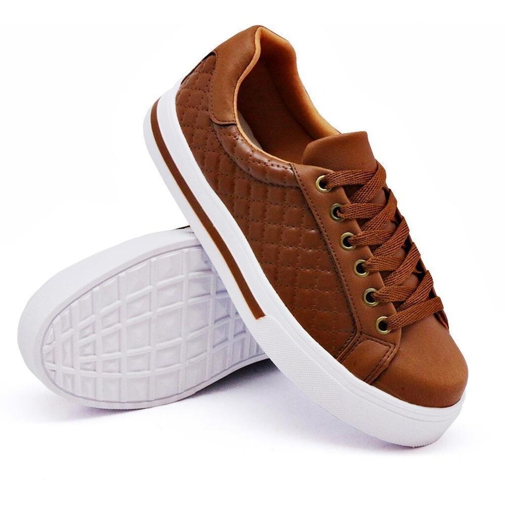 Tênis Dk Uze Shoes Cadarço Sola Leve Reta Estilo Conforto Feminino