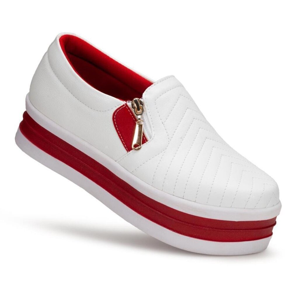 Tênis Dk Uze Shoes Slip On Sapatenis Sola Plataforma Flat Leve Feminino