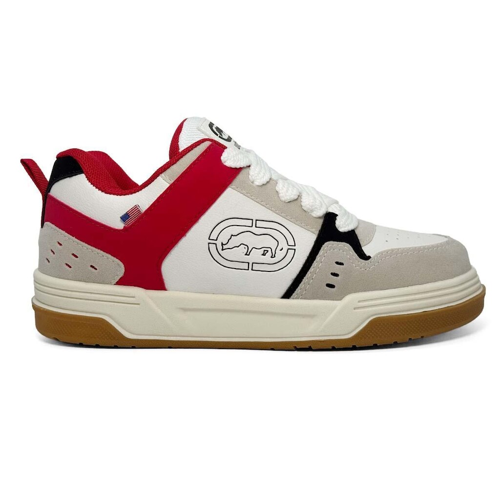 Tênis Ecko Austin Unissex | Branco Vermelho