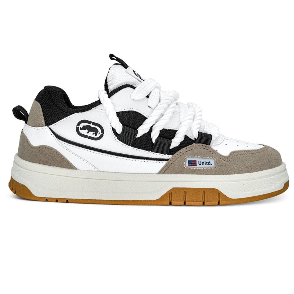 Tênis Ecko Memphis Unissex | Branco Preto Aveia