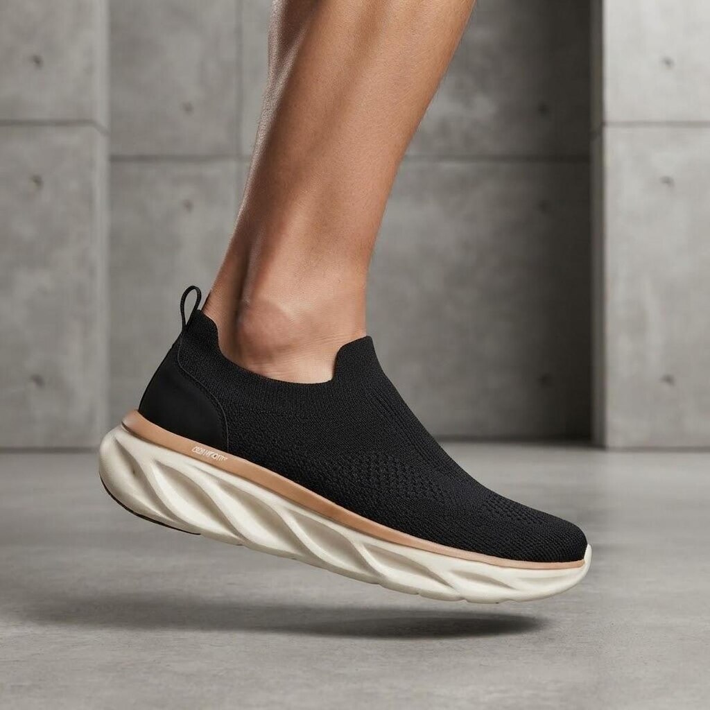 Tênis Esporte Casual Masculino Slip On BR Sport 60016- Preto