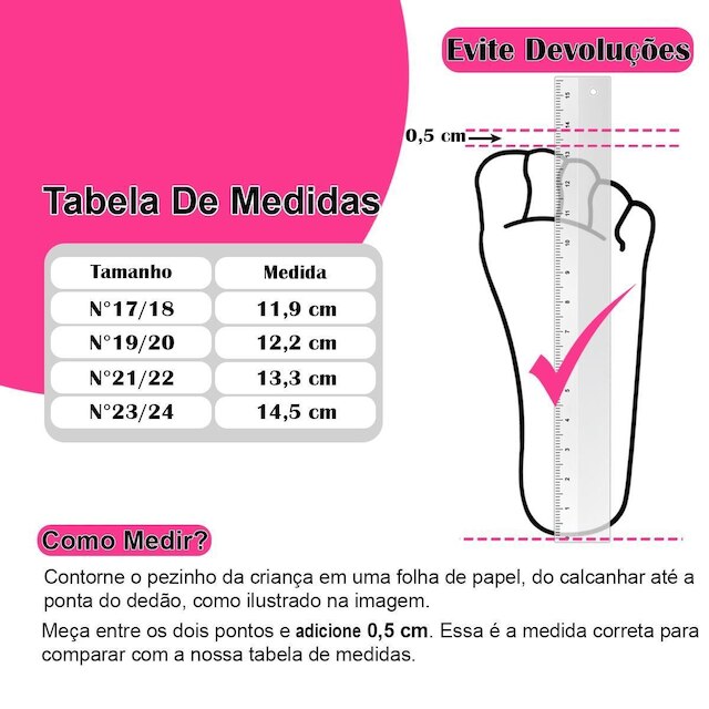 Tênis Esportivo Calce Fácil Menina Infantil Primeiros Passos Pink/Laço Mzkid