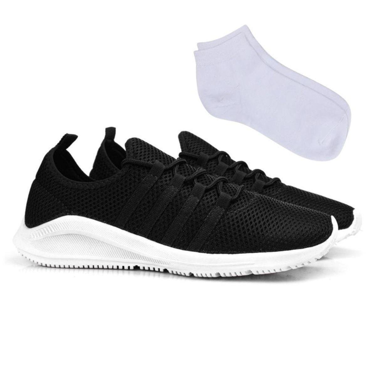 Tênis Esportivo Corrida Academia Treino Running Caminhada Leve Macio Confortável + Meia Menor preço em Tênis Esportivo Corrida Academia Treino Running Caminhada Leve Macio Confortável + Meia