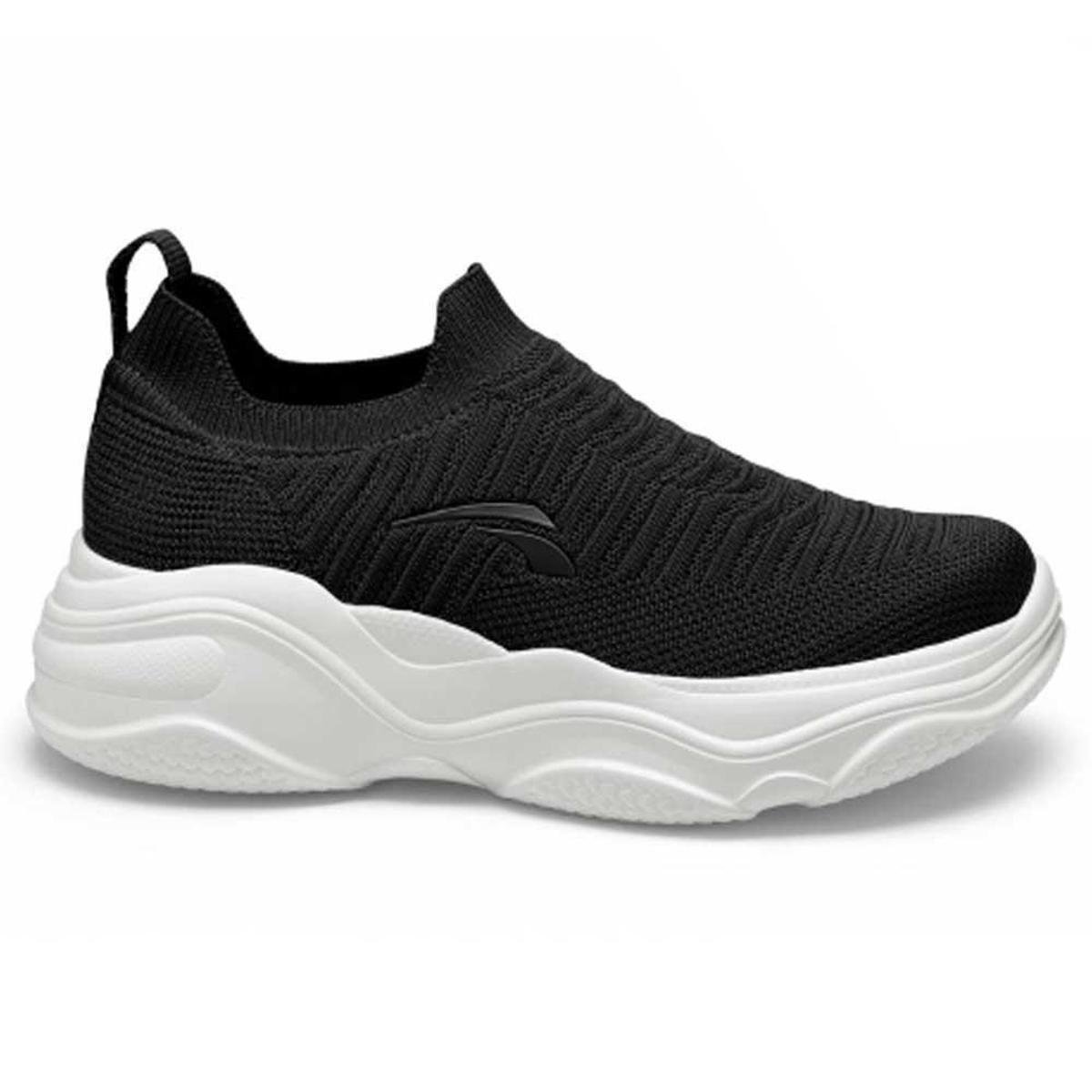 Tênis Esportivo Feminino Slip On Malha Knit Preto Kolosh C2587-0001 Menor preço em Tênis Esportivo Feminino Slip On Malha Knit Preto Kolosh C2587-0001