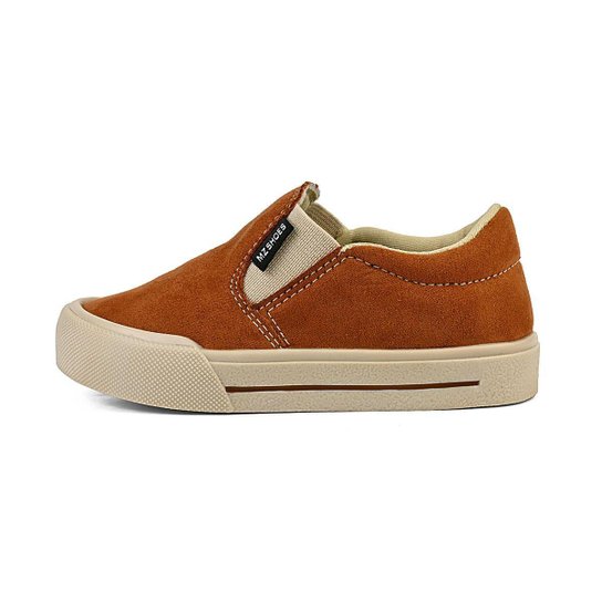 Tênis Esportivo Iate Com Bag Infantil Menino Sem Cadarço Slip On Caramelo Mzkid