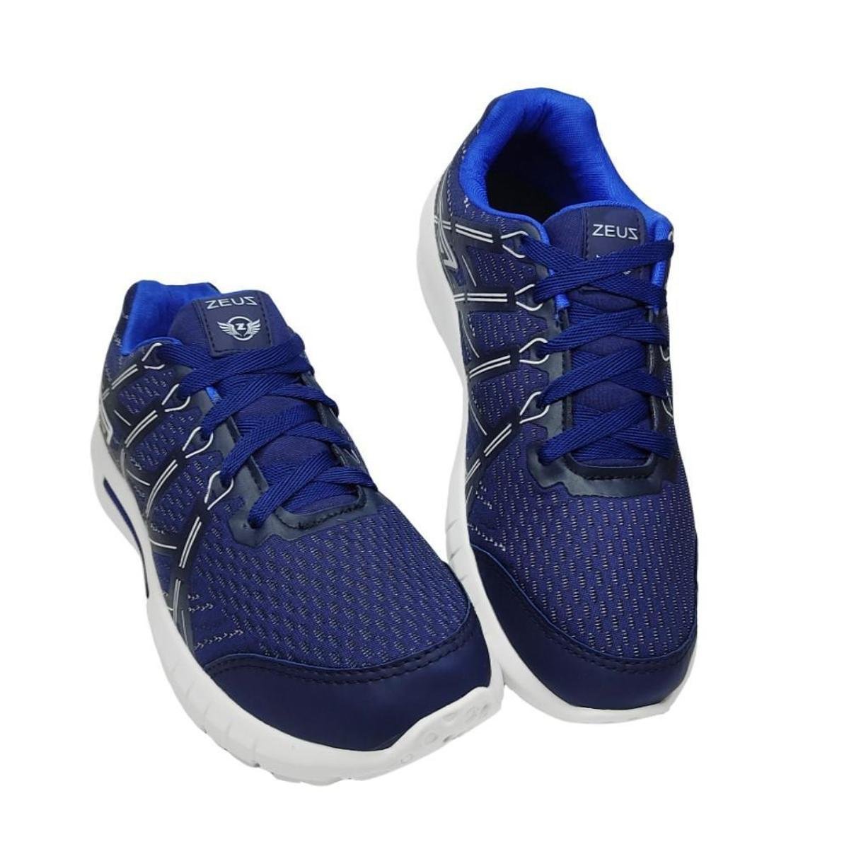 Tênis Esportivo Têxtil Masculino Estilo Conforto Leve - Marinho+Royal Menor preço em Tênis Esportivo Têxtil Masculino Estilo Conforto Leve - Marinho+Royal