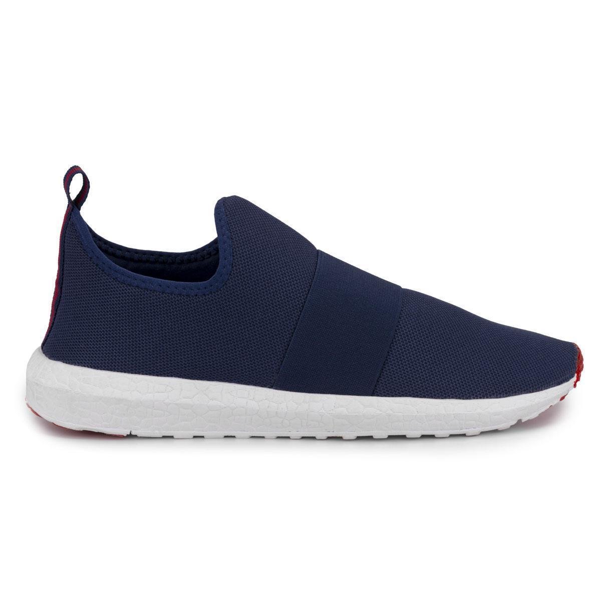 Tênis Esportivo Unisex sem Cadarço Calce Fácil Slip On - Preto - 44 - Azul Menor preço em Tênis Esportivo Unisex sem Cadarço Calce Fácil Slip On - Preto - 44 - Azul