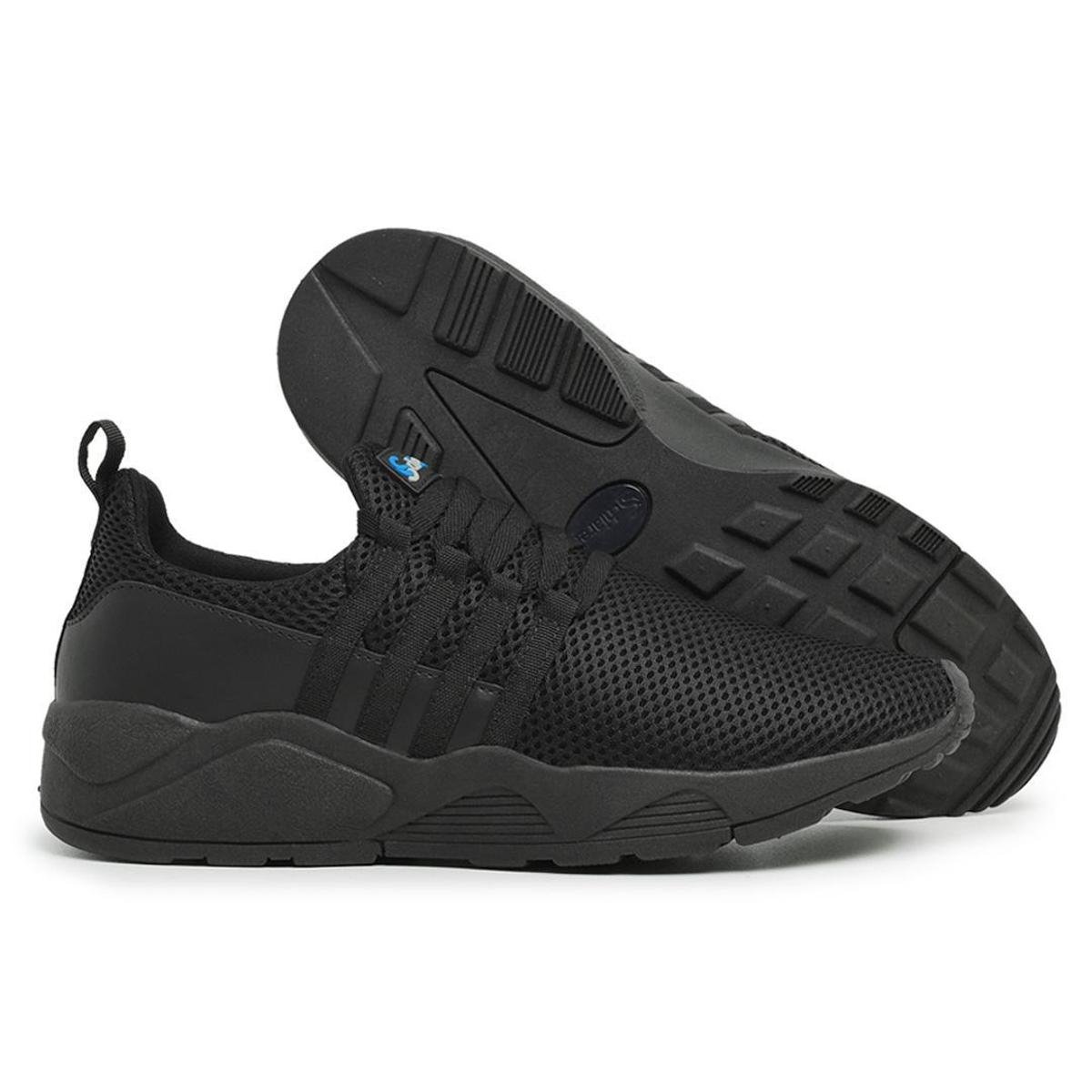 Tênis Esportivo Unissex Ultraleve Macio e Confortável Dia a Dia - Preto Menor preço em Tênis Esportivo Unissex Ultraleve Macio e Confortável Dia a Dia - Preto