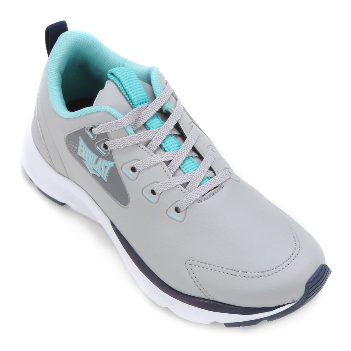 Tênis Everlast Confort II Feminino - Cinza+Azul Menor preço em Tênis Everlast Confort II Feminino - Cinza+Azul