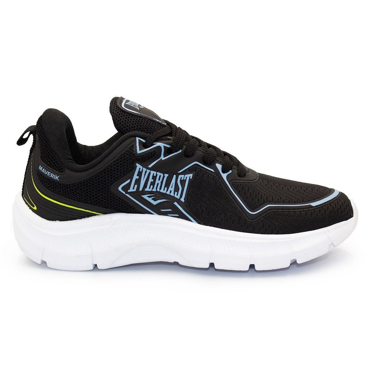 Tênis Everlast Feminino Maverik - Preto+Azul Menor preço em Tênis Everlast Feminino Maverik - Preto+Azul