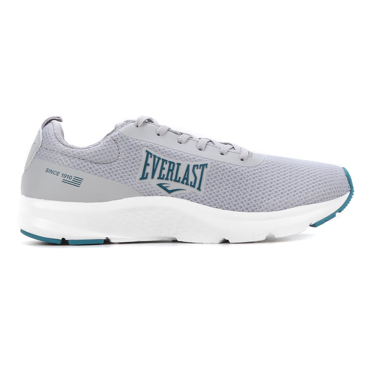 Tênis Everlast Racer Masculino - Cinza+Verde Menor preço em Tênis Everlast Racer Masculino - Cinza+Verde
