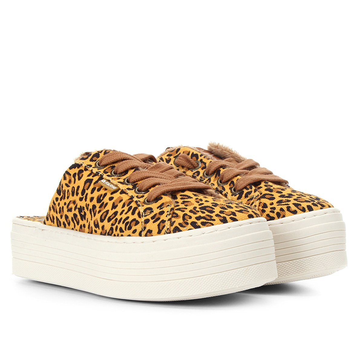 Tênis Farm Laje Mule Animal Print Onça Feminino - Amarelo é ruim? Tênis Farm Laje Mule Animal Print Onça Feminino - Amarelo é boa?