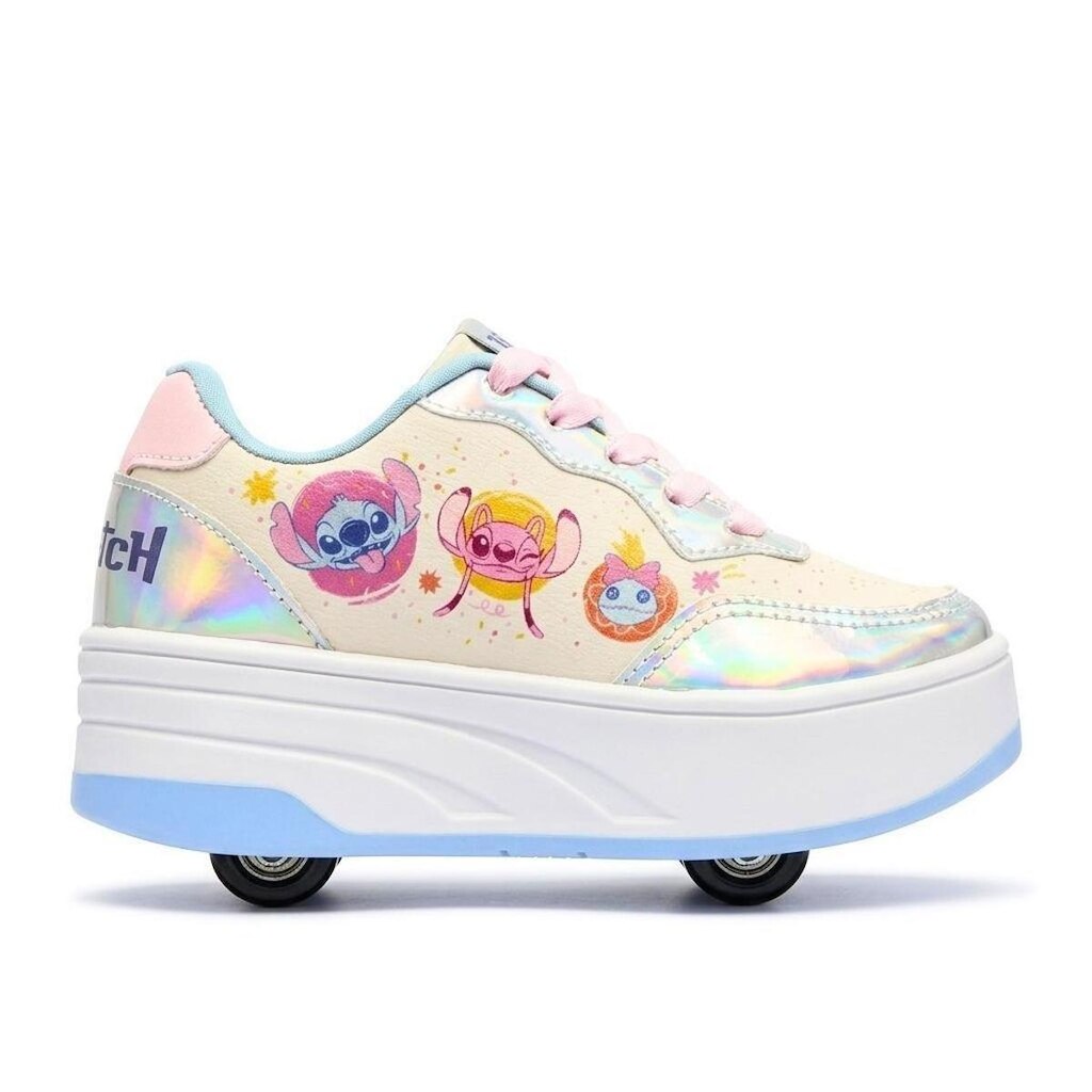 Tenis Fem Infantil Rodinha Stitch Skatenis Original Disney