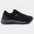 Tênis Feminino 2E Confortável Leve Flexível Antiderrapante Calce Fácil Treino Movimento Agilidade - Preto+Branco