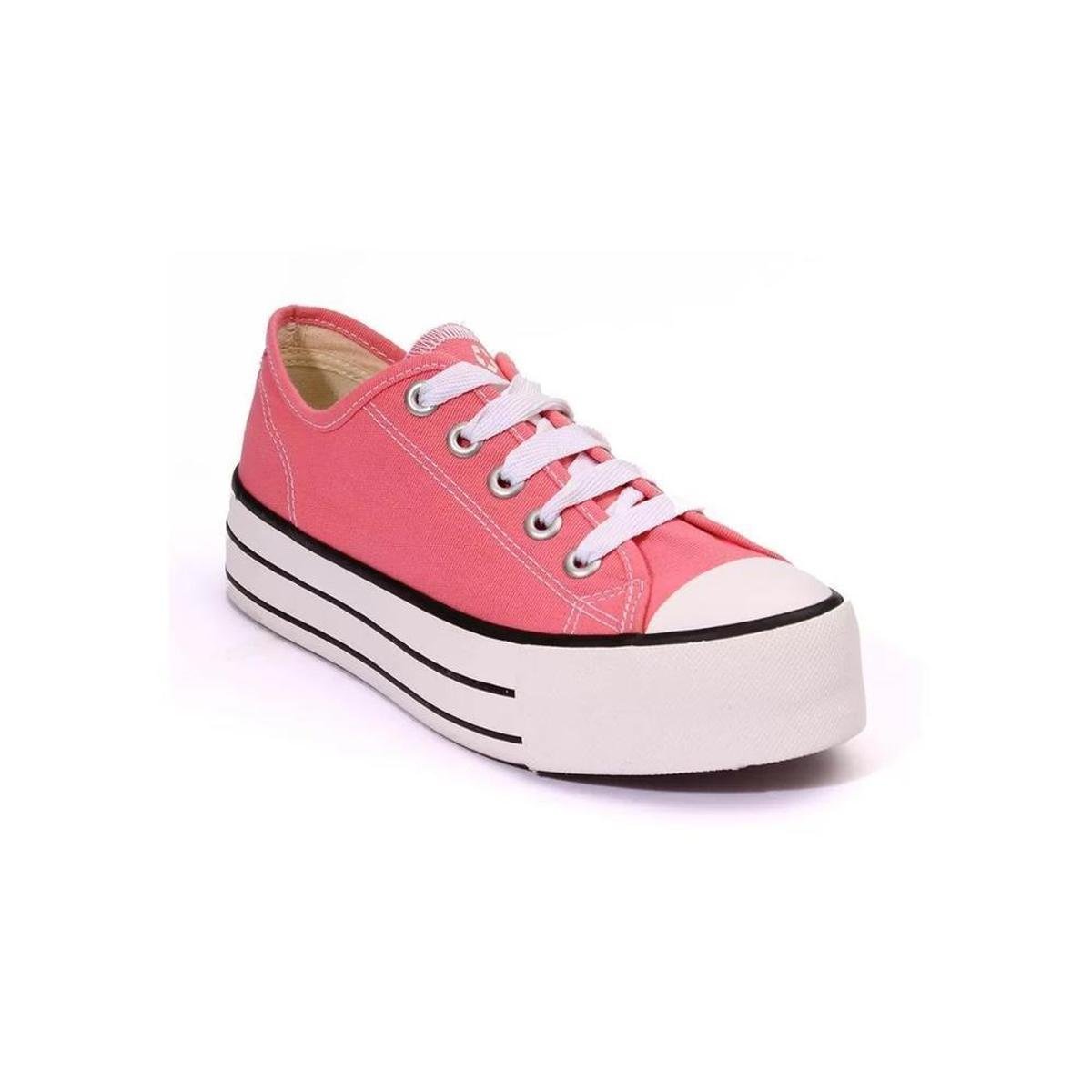 Tênis Feminino All Old School Skate Street Star Plataforma Rosa - Rosa Menor preço em Tênis Feminino All Old School Skate Street Star Plataforma Rosa - Rosa