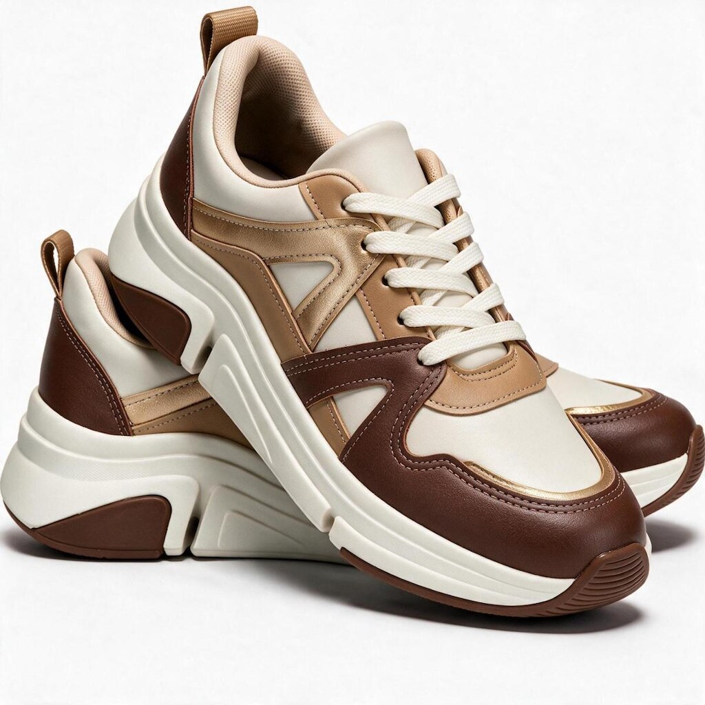 Tênis Feminino Benévola Chunky Plataforma Confortável Leve Acolchoado