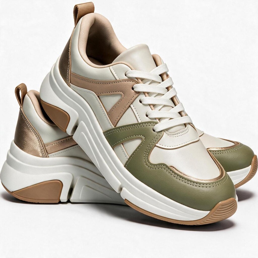 Tênis Feminino Benévola Chunky Plataforma Confortável Leve Acolchoado