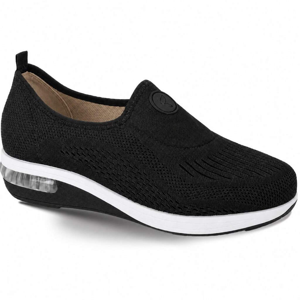 Tênis Feminino Benévola Gel Tech Slip On Ultraconforto Palmilha Macia Solado Antiderrapante Leve