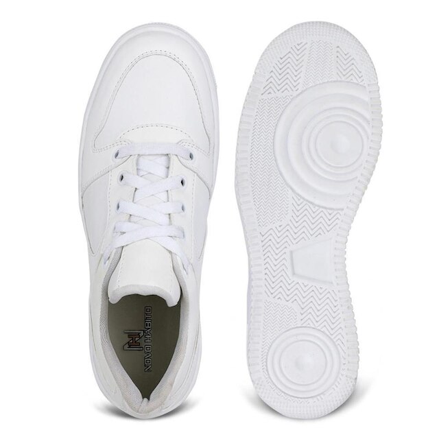 Tênis Feminino Cadarço Cano Curto Confortável Macio Casual