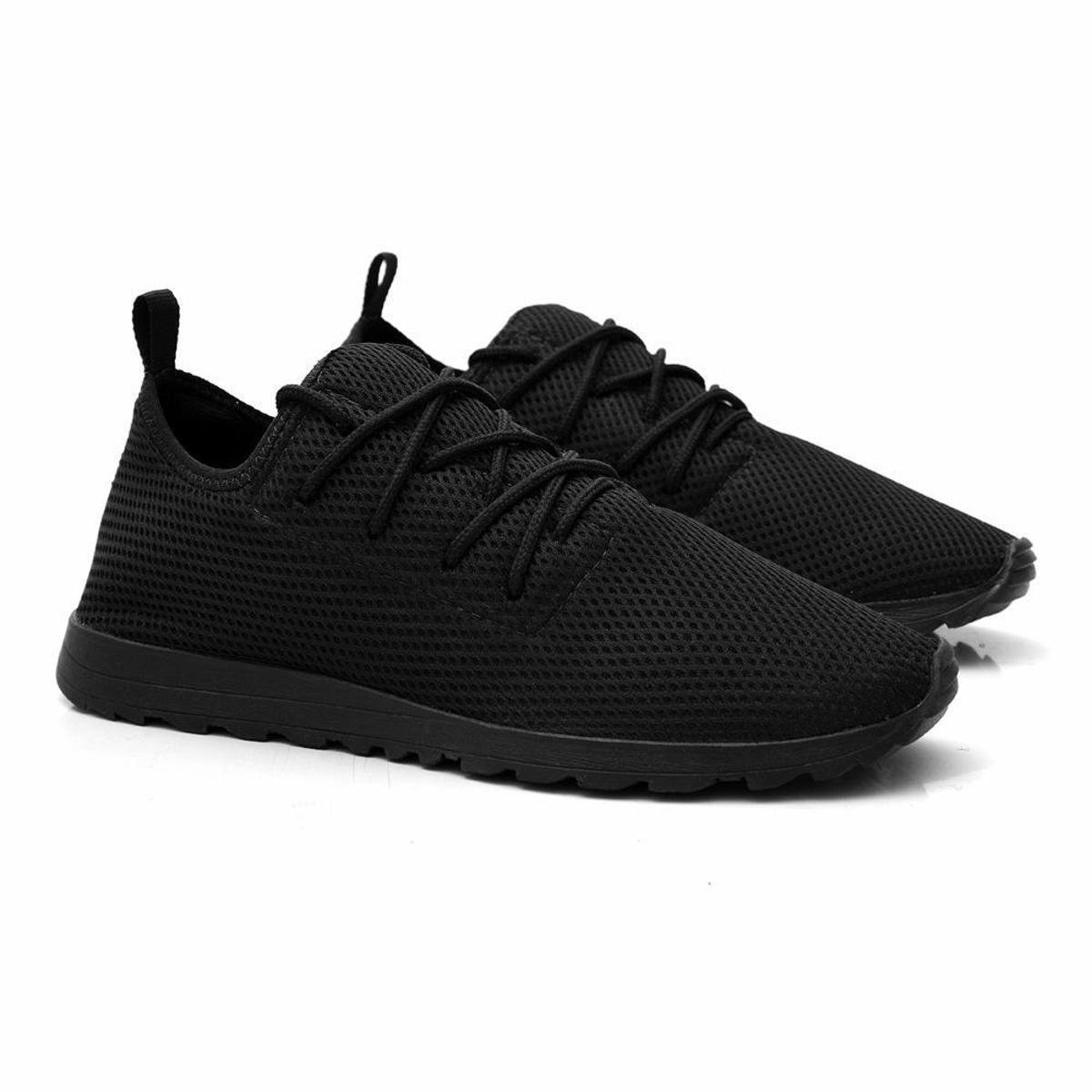 Tênis Feminino Caminhada Conforto Esporte Macio Dia a Dia - Preto Menor preço em Tênis Feminino Caminhada Conforto Esporte Macio Dia a Dia - Preto