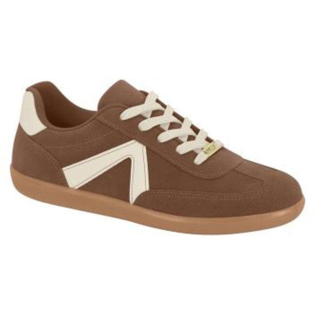 Tênis Feminino Camurça Moda Vizzano Conhaque Marrom Zattini